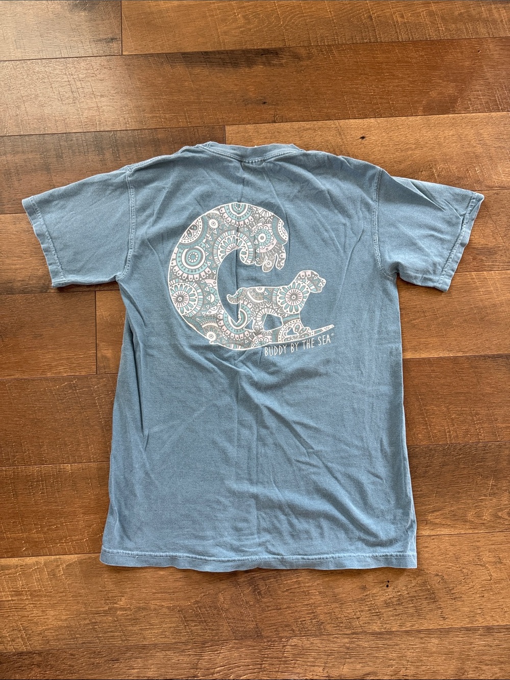 Women’s Buddy by the Sea Short-Sleeve Crewneck T-Shirt in Light Blue